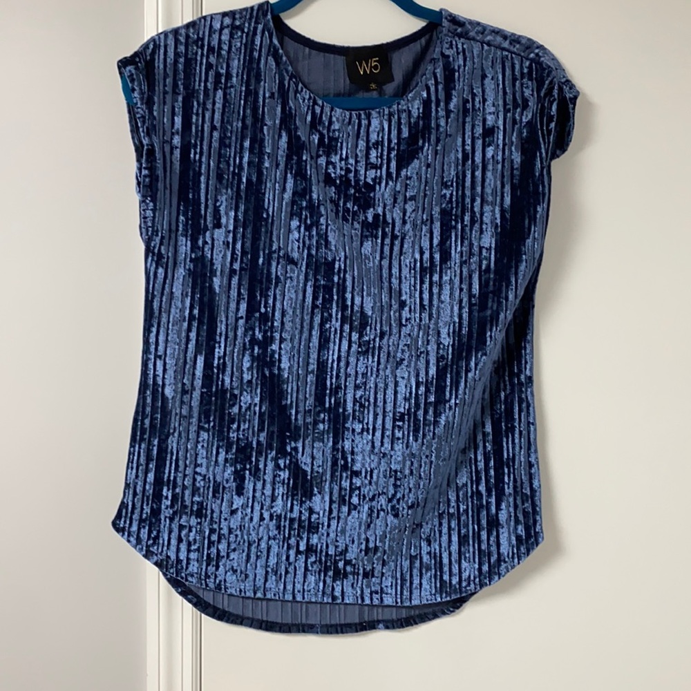 Velvet Blue Blouse
